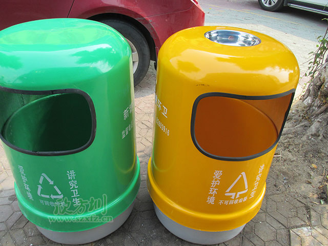 欣方圳垃圾桶廠家的玻璃鋼環保垃圾箱立足宜昌市場