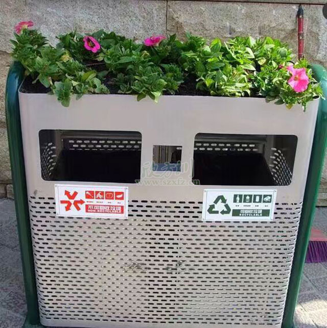 桂林戶外鋼制垃圾桶 讓城市環(huán)保意識越來越強